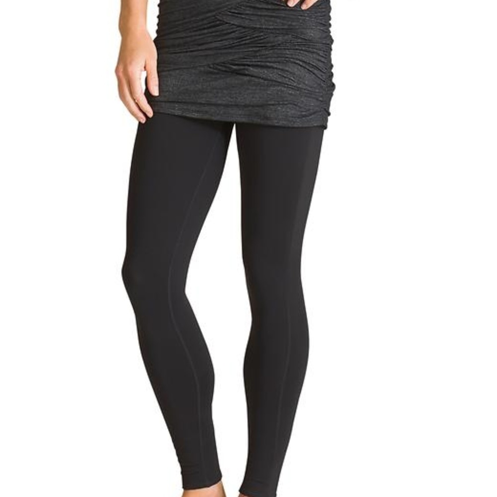 Athleta Yin-Yang 2 In 1 Tight- Black/black heather
